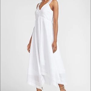 Lace trim midi dress